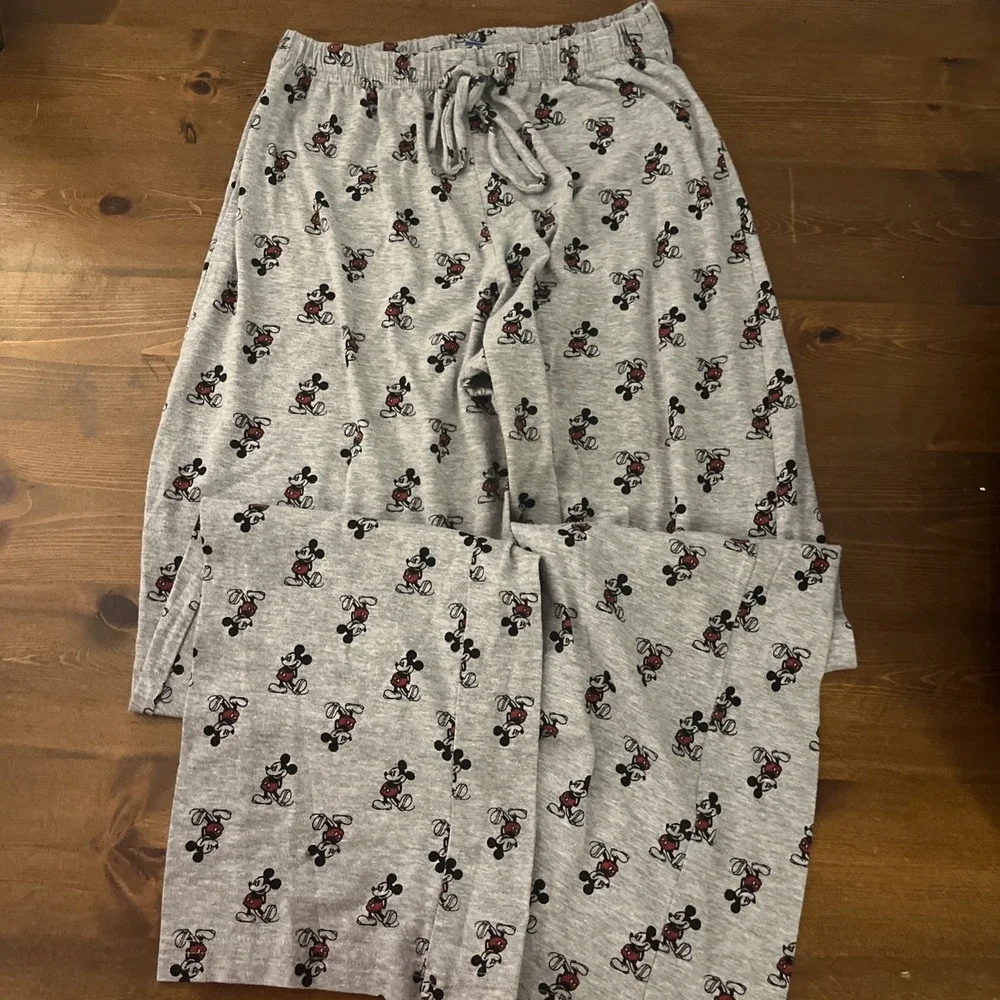 DISNEY Kids Youth Size M (7/9) Grey MICKEY MOUSE print Sleepwear Loungewear Pant